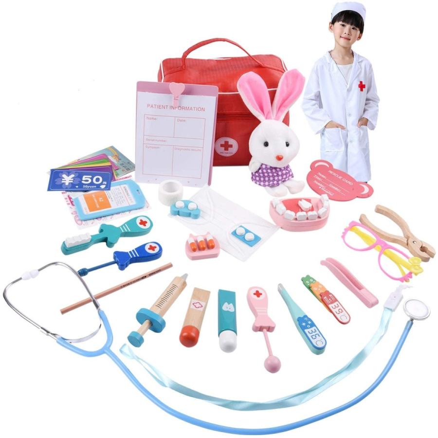 正規通販 お医者さんセット 医者さんごっこ 木のおもちゃ ままごと 歯医者ごっ こ遊び ミニドクター ドクター 子供用 おもちゃ 誕生日 Cisama Sc Gov Br