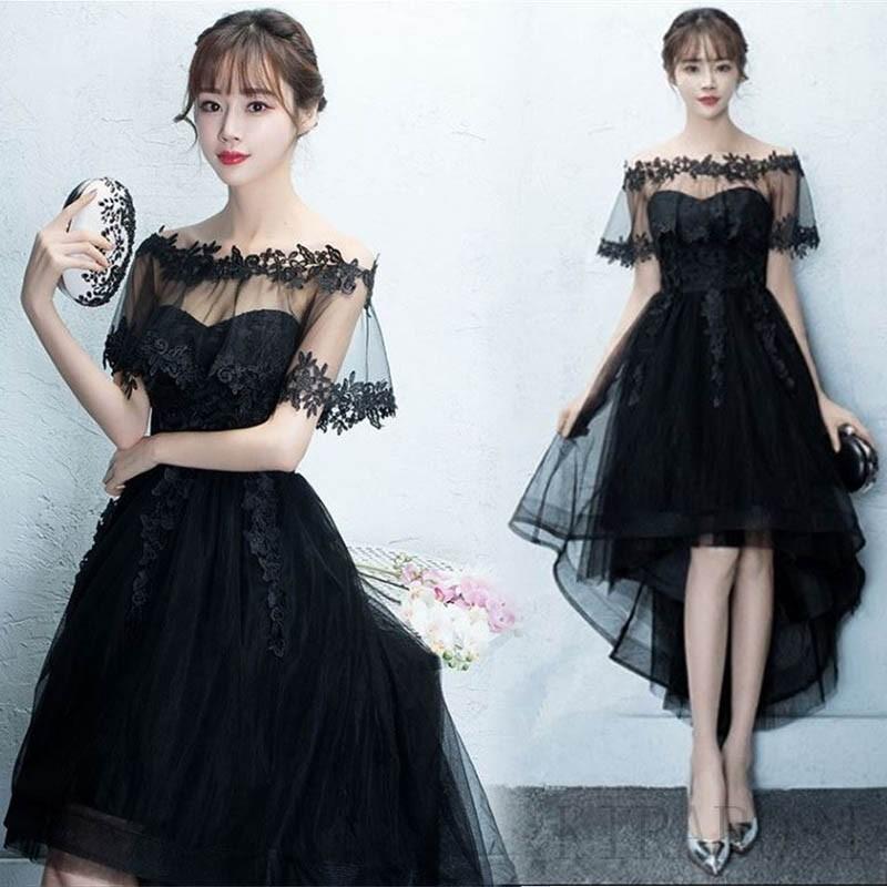パーティードレス おしゃれ オフショルダー アシンメトリー レース