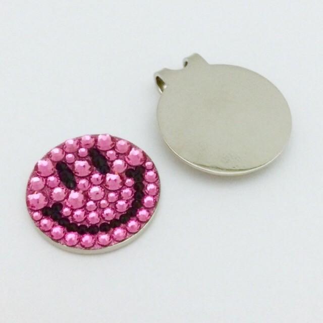 SWAROVSKI*ゴルフマーカー クリップセット スマイリー ニコちゃん