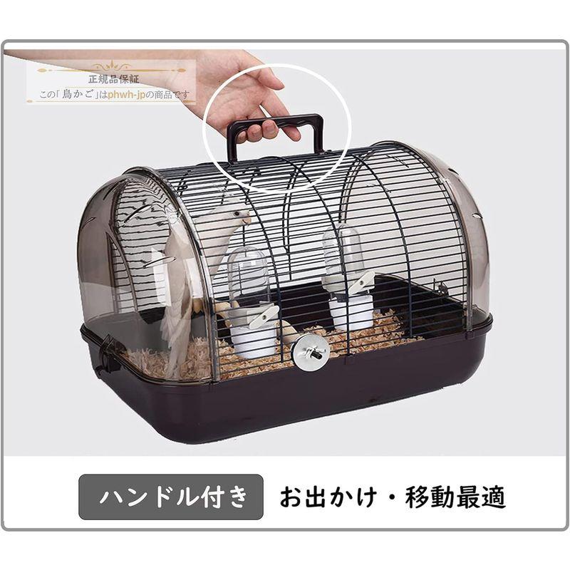 Puhang 鳥 キャリーケージ 鳥かご お散歩ケージ お出かけ バードキャリア 鳥の巣 外出 小動物用 持ち運び 持ち手付き 旅行 通院｜kirakira-cyura-shop2｜04