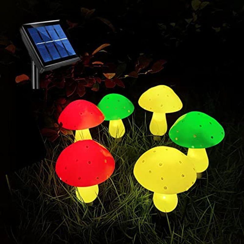 ソーラー キノコ妖精ライト ストリングライト LED 埋め込みライト 屋外ガーデンデコレーションライト マッシュルームライト イルミネーショ イルミネーションライト