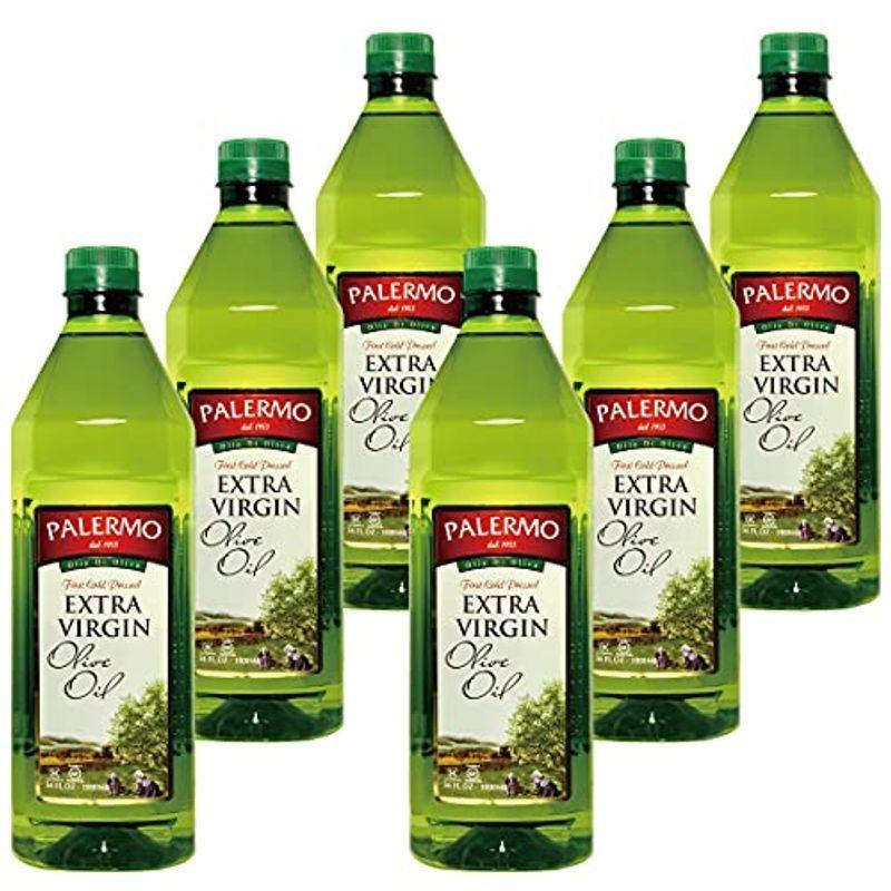 パレルモ エキストラバージン オリーブオイル 1 000ml X 6本セット 無添加 低温圧搾 大容量1リットル ペットボトル入り Pale 出産祝い