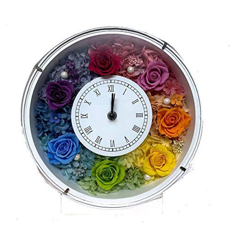 超高品質販売中 プリザーブドフラワー 花時計 レインボー 売り出しお値下 Ssl Daikyogo Or Jp