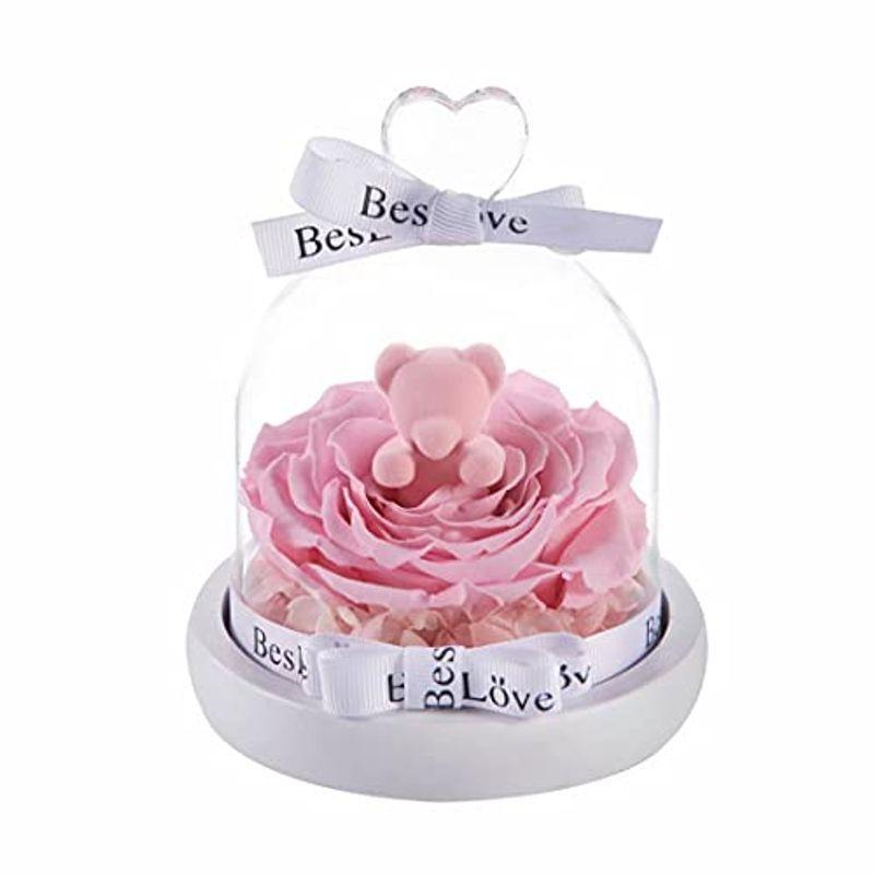 クリアランス特販 プリザーブドフラワー ボックス バラ プレゼント ガラスドーム 枯れない花 1輪バラ ピンク バレンタインデー フラワーギフト 結婚記念日 日本買蔵 Ssl Daikyogo Or Jp