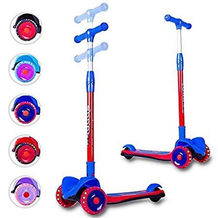 最高の品質の 高さ調節可能 ホイールledライト付き 子供用 3輪スクーター キックスクーター 特別価格aoodil 海外から日本未入荷の人気アイテムを直輸入してます 子供 ブルー2 好評販売中 男の子 女の子 幼児 おもちゃ Knowledge21 Com