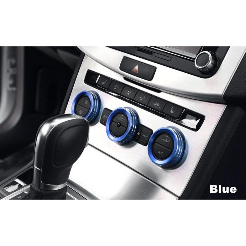 3個セット 青色 フォルクスワーゲン Vw ティグアン アトラス T Roc Fr パサート 18 カバー B8 エアコン 装飾 17 バリアント ノブ 低価格化