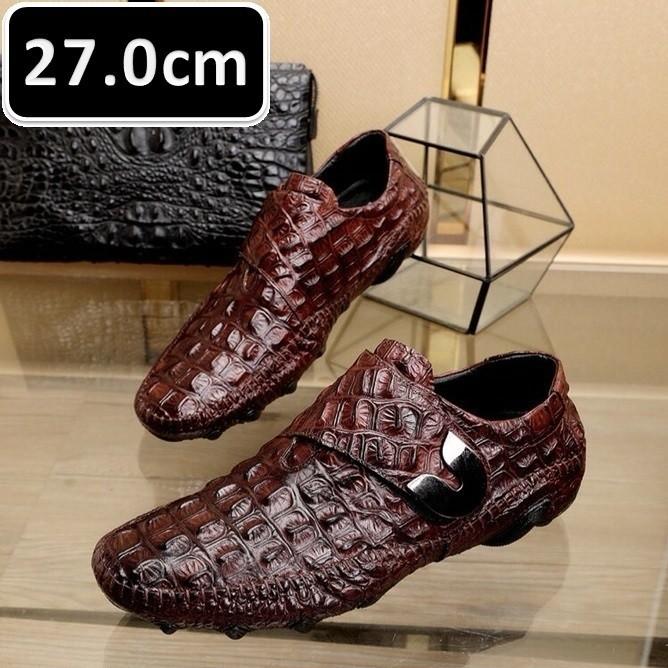 クロコダイル 紳士 ビジネスシューズ ボルドー 27 0cm ワニ革 靴 メンズ 総本革 ラウンドヘッド レザーシューズ Ll050 キラキラ市場 通販 Yahoo ショッピング