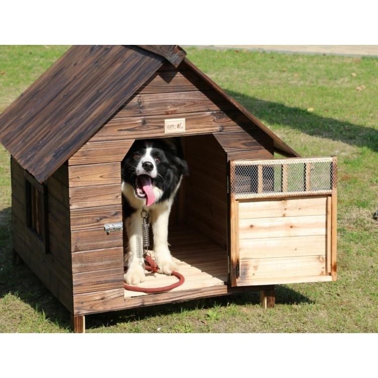新作 天然木 犬舎 炭化木 Dog House 屋外用 大型犬対応 防水 Diy組み立て Lサイズ Wcm372 キラキラ市場 通販 Yahoo ショッピング