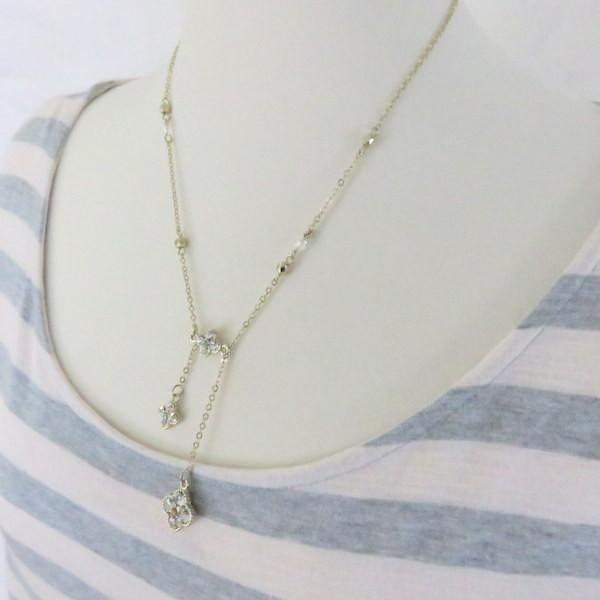 人気のフラワービジューとチェーンのｙ字ネックレスゴールド色 結婚式 二次会 オフィス 華やか プレゼント レディースアクセサリー メール便送料無料 nk アクセサリーkirakira Meヤフー店 通販 Yahoo ショッピング