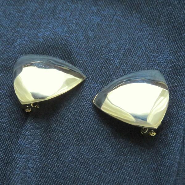 イヤリング イヤークリップ 日本製80年代 シンプル 三角 デッド