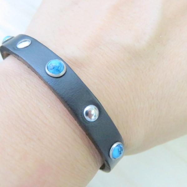 バングル ブレスレット レザー リアルレザー 本革 ミサンガ シルバー