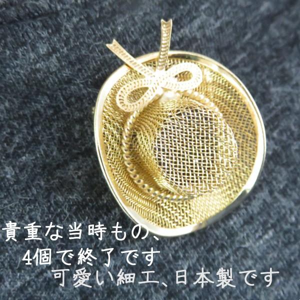 ブローチ 日本製麦わら帽子 完全限定！夏に合わせて☆軽い ゴールド色