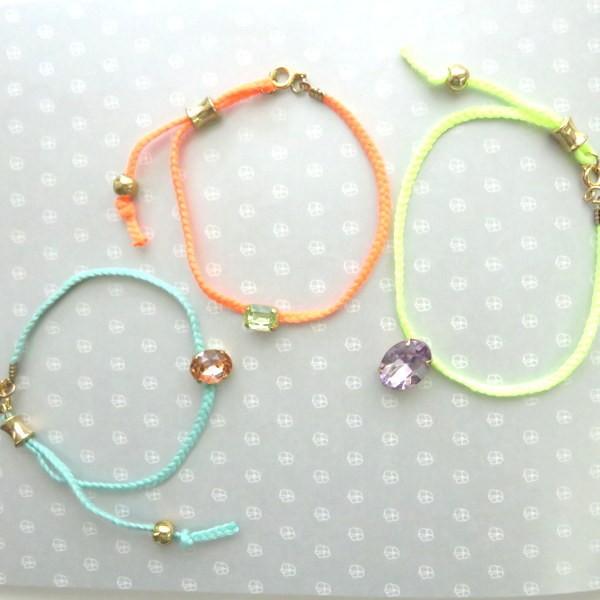 春色♡パステルネオンカラーのセレナイトブレス セレナイト - ヒカリ