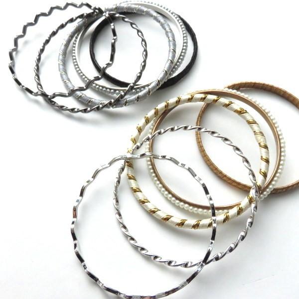 レッド ゴールド装飾 バングル GOLDJAPAN 大きいサイズ レディース アクセサリー バングル