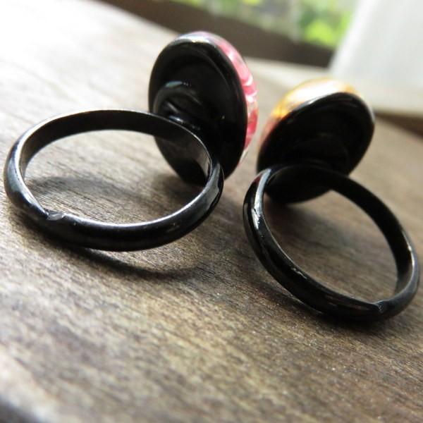 リング ヴインテージ 楕円 オーバル 花 指輪 昭和 大正 レトロ