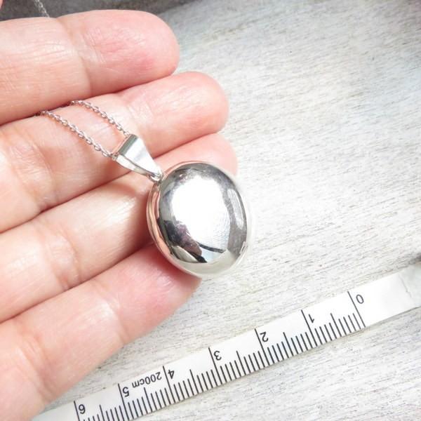 メモリアルペンダント シルバー925 記念 守護ペンダント ロケットペンダント ロケットペンダント 大きめ ロケット シルバー925 SV925 写真