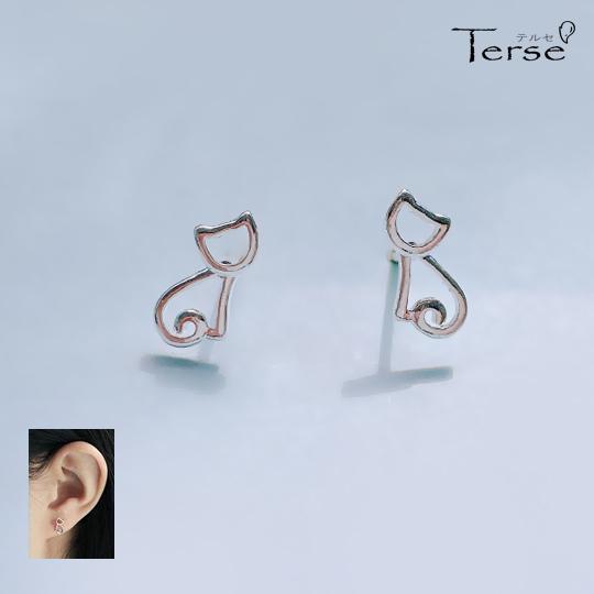 Terse 新作 シルバー925 可愛い透かし彫り猫ピアス 人気の猫モチーフピアス ネコ好きのあなたにぴったり いつものコーデのワンポイントに Sa0052a キラキラピアス 通販 Yahoo ショッピング