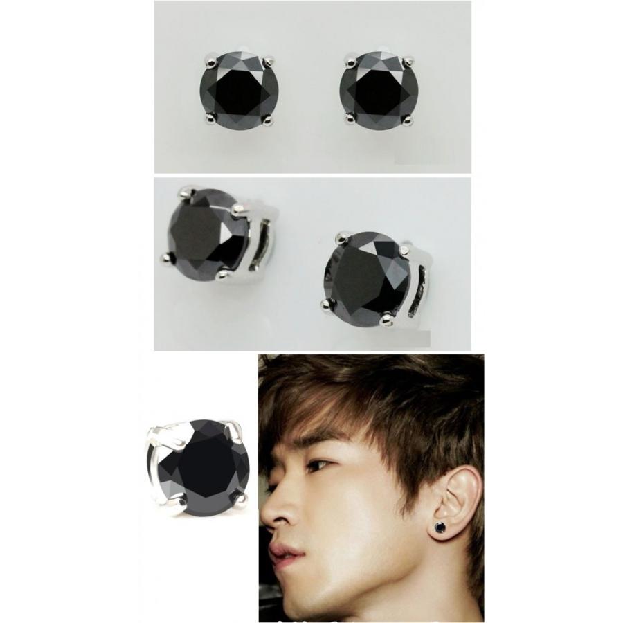 イヤリング ノンホールピアス メンズ レディース 大粒CZダイヤモンド