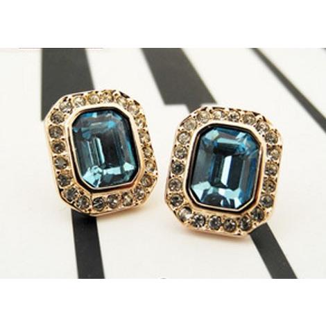 ピアス スワロフスキー 高品質 スクエア パステルブルー ライトブルー 水色 スタッドピアス セール ラスト一点 注文割引