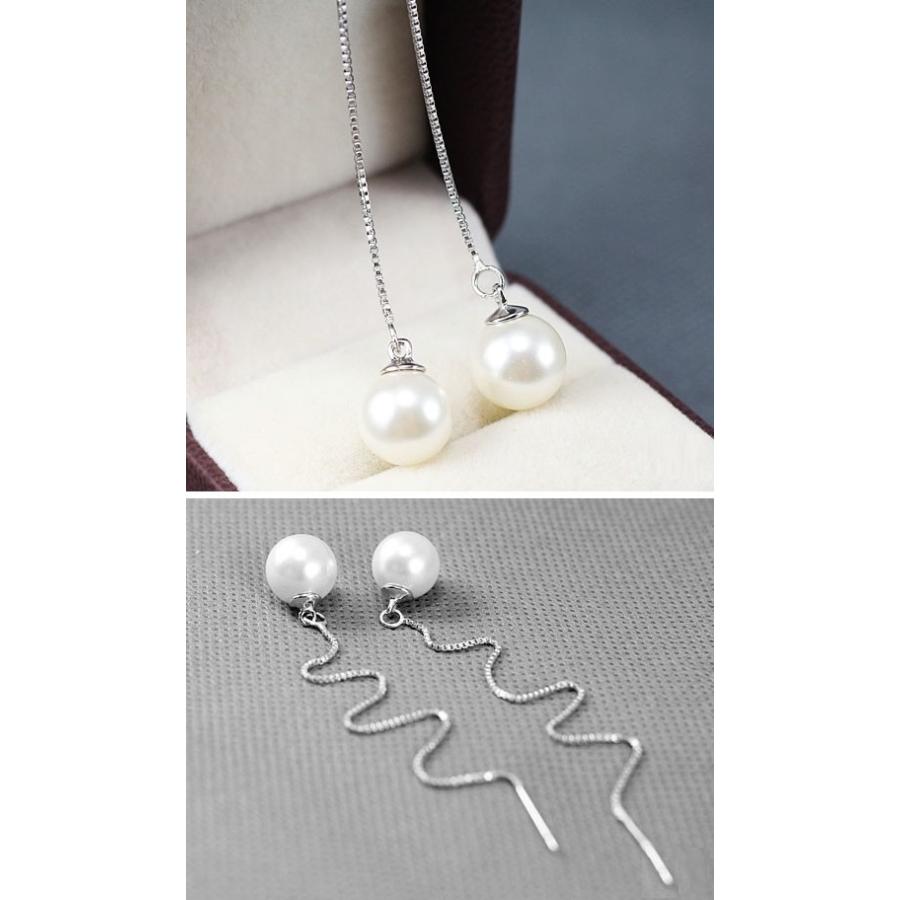 ピアス レディース シェルパール 貝パール アメリカン シルバー