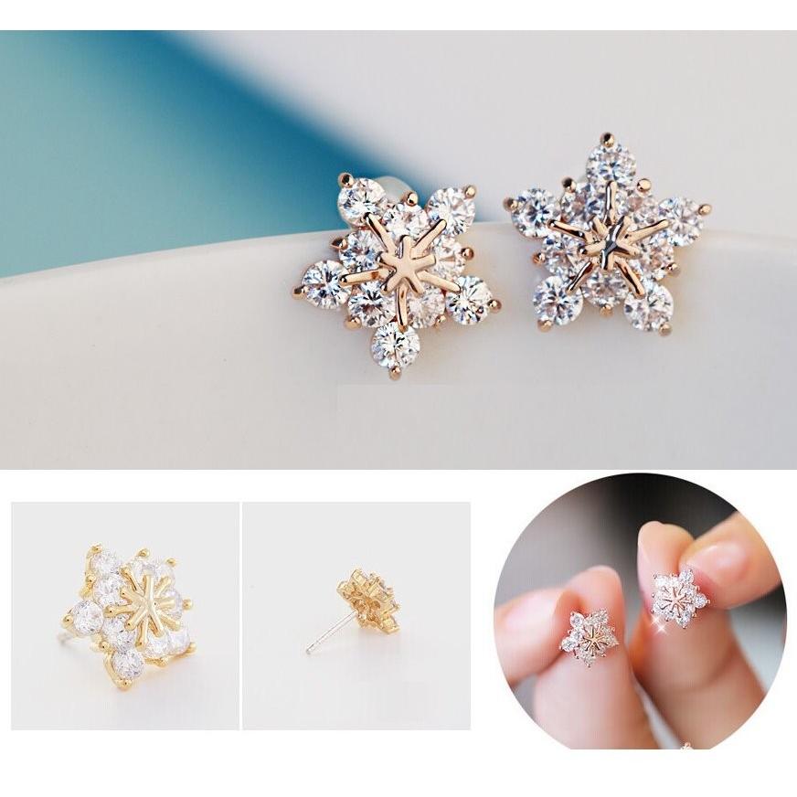 ピアス イヤリング ゴールド シルバー 雪の華 雪の花 ピアス イヤリング ゴールド シルバー 雪の華 雪の花