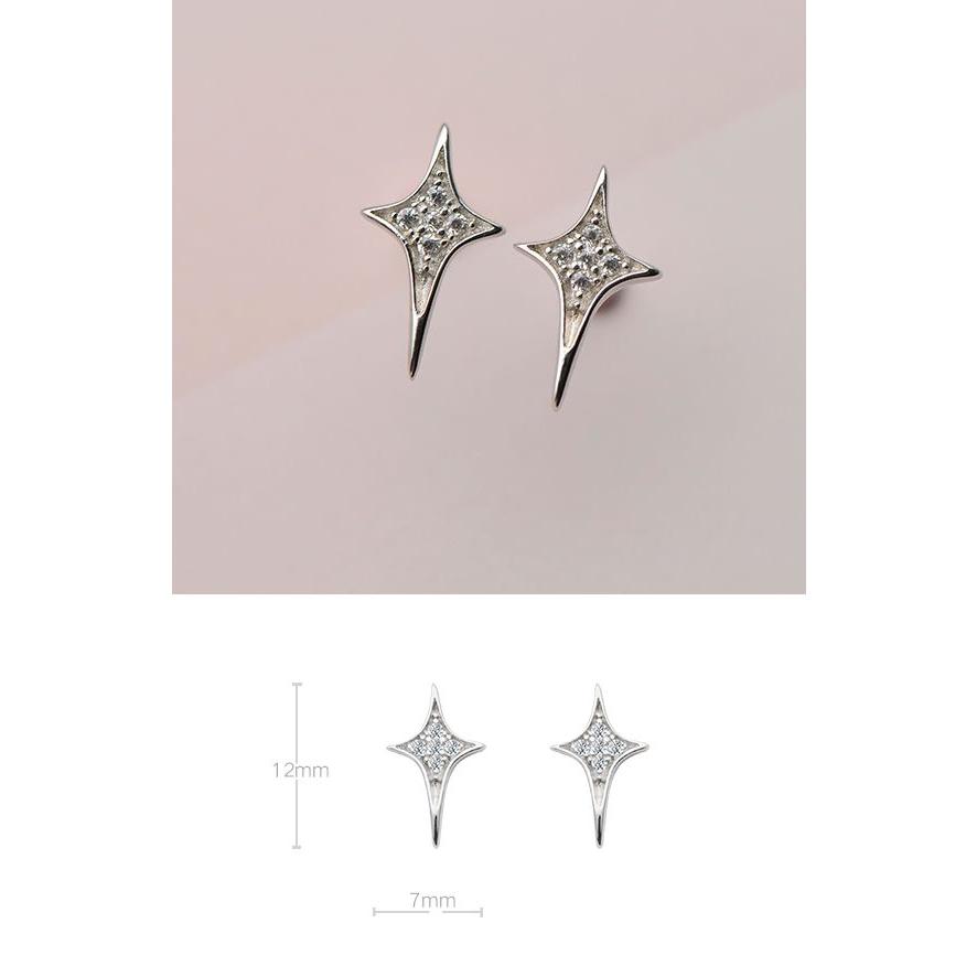 スターピアス 星 ひし形 キュービックジルコニア きらきら 小さい 知性