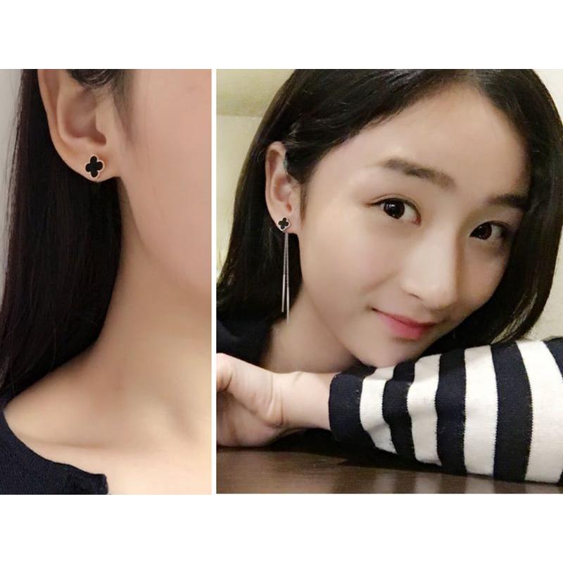 ロングピアス チェーンピアス 四葉クローバー ２way ゆらゆら 可愛い カジュアル おしゃれ スタッドピアス キラキラプラネット 通販 Yahoo ショッピング