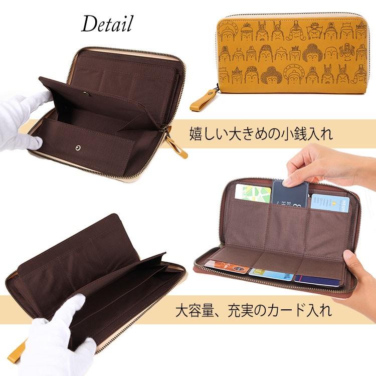 長財布 本革 仏像 イラスト ラウンドファスナー Blw Kirakirara ヤフー店 通販 Yahoo ショッピング