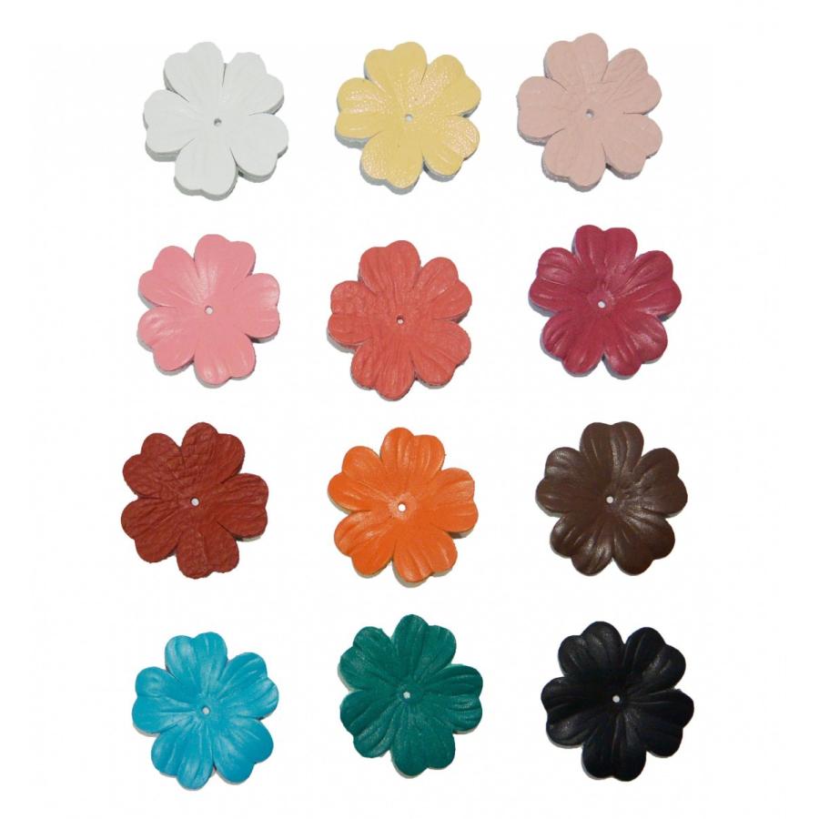 レザーパーツ 花型 4 0cm 立体レザーモチーフ 2枚入り レザークラフト Hanal Kirakirara ヤフー店 通販 Yahoo ショッピング