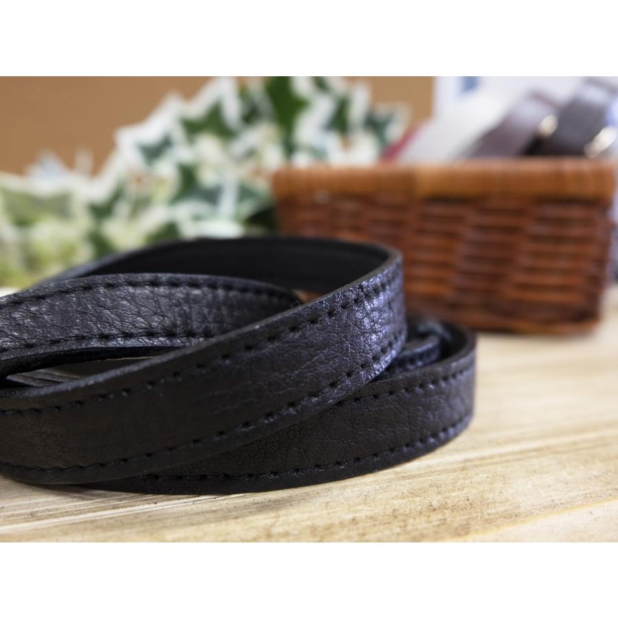 本革ショルダーストラップ ブラック 15mm幅 シュリンクレザー
