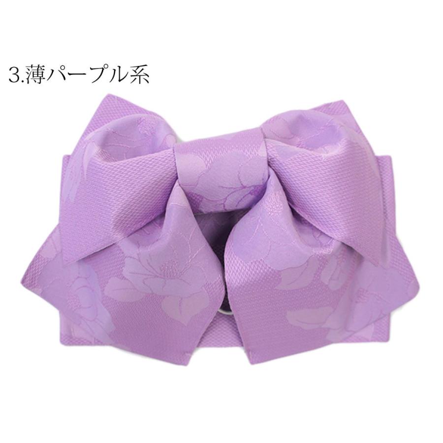 浴衣 作り帯 リボン型 桜 紫 パープル ラベンダー ピンク 黄色 白 ホワイト クリーム 浴衣帯 単品 地紋 柄はおまかせ Wkar Ksg Rbn Tkrob 木楽会 通販 Yahoo ショッピング