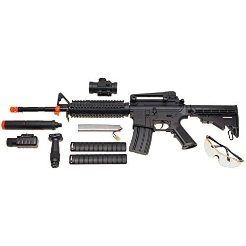 ダブルイーグルm83a2 m16電動エアソフトガンフルオートfps-250懐中電灯・フォアグリップ・レッドドットスコープ・消音器付 (エアソフトガン) ダブルイーグルm83a2 m16電動エアソフトガンフルオートfps 250懐中電灯 フォアグリップ レッドドットスコープ 消音器付 エアソフトガン
