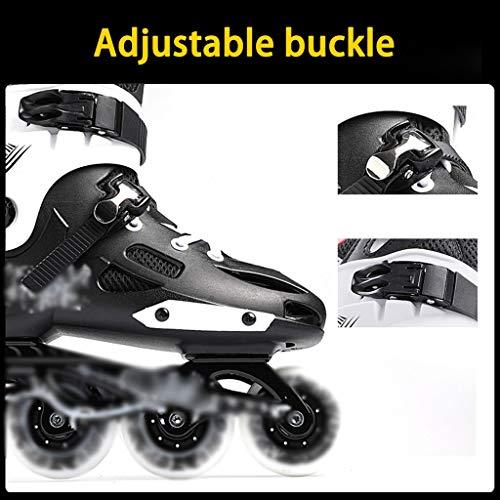 即購入可★ インラインスケート調整式インラインスケート、女子ローラースケート、屋外ローラーブレード、ビギナーレーシングスケート補助輪付(カラー:ホワイト、サイズ 【7520761296】(26738円)