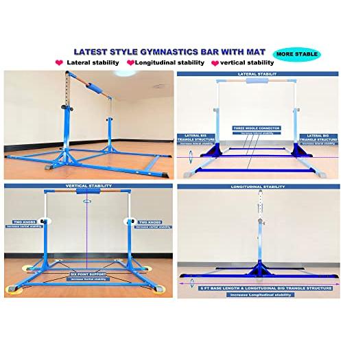 2026年 MARFULA調整体操バー6 Ftベースキップバー体操用鉄棒体操用トレーニングバー子供や体操選手の運動ホーム・ジムでの使用 【WS1399859147】(49771円)