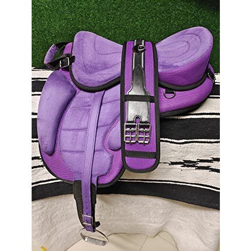 Manaal Enterprises All Purpose Synthetic Treeless FREEMAX English Horse Saddles Tack Get Matching Girth&Leather Straps and Aluminium Stirrups Siz トップス