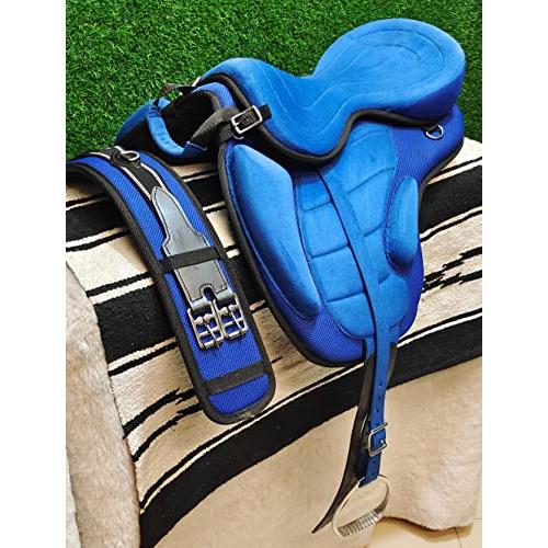 ［即日発送］ Manaal Enterprises All Purpose Synthetic Treeless FREEMAX English Horse Saddles Tack Get Matching Girth&Leather Straps and Aluminium Stirrups Siz 【UO7815647528】(27788円)