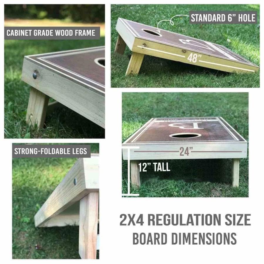 【中古品 】 アメリカンフラッグビールコーンホールボード-キッズサイズ (12インチ×24インチ) - (2) ボード、 (8) コーン充填袋、 (1) キャリングケース、 (2) ホールラ 【JSB1172905287】(41702円)