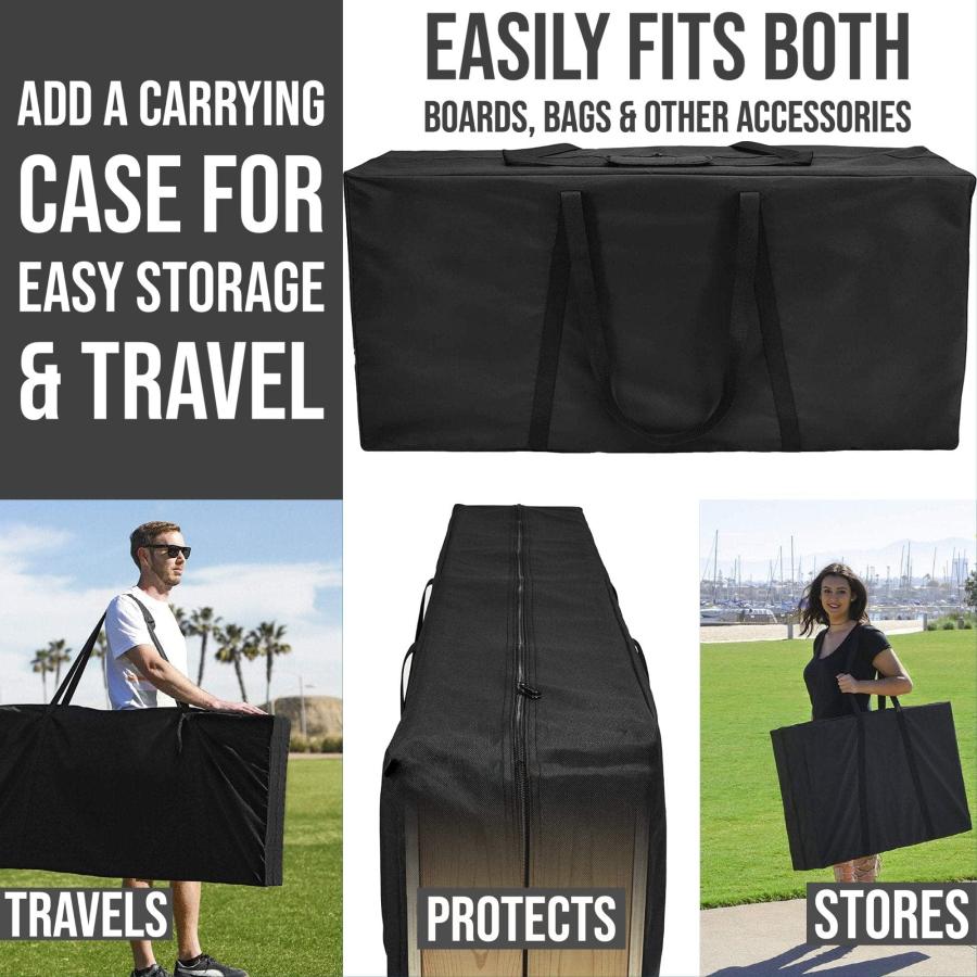 【中古品 】 アメリカンフラッグビールコーンホールボード-キッズサイズ (12インチ×24インチ) - (2) ボード、 (8) コーン充填袋、 (1) キャリングケース、 (2) ホールラ 【JSB1172905287】(41702円)