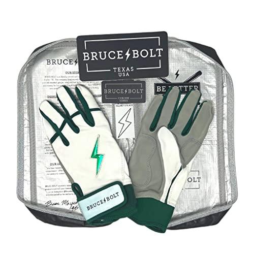 ほぼ未使用 BRUCE BOLTクロームシリーズショートカフグリーンバッティンググローブグリーンユース大 【D2547154058】(13455円)