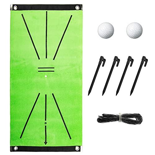 JEMOSH Golf Hitting Matt, Portable Practice Golf Swing Matt, Golf