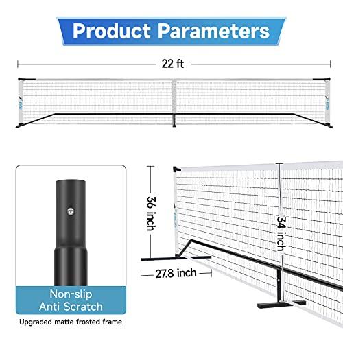 X-ACE ピックルボールネット 22フィート ブラックとホワイトネット ACE ピックルボールネット 22フィート ブラックとホワイトネット