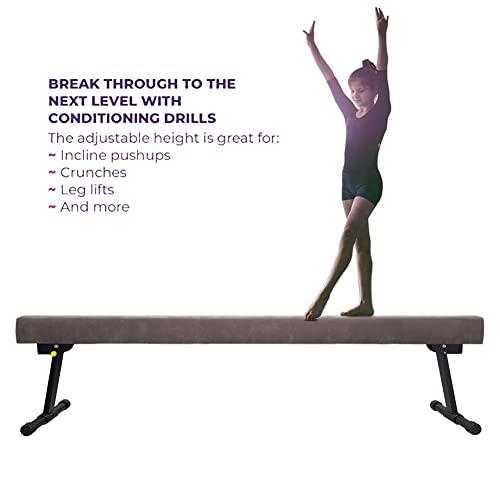 【通常品】 Sealoha 8フィート 超薄型調整可能&折りたたみ式バランスビーム 高低フロアビーム スエード体操器具 工具不要 体操用ビーム トレーニングやプロフェッショナ 【M1119681733】(39810円)