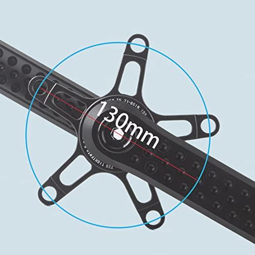 EVOSIDクランクセットバイク用クランクセット折りたたみ自転車用クランクセットGXP Bicycle Hollow Bike Crank Chainring 130BCD CNC単速度自転車ロードバイ EVOSIDクランクセットバイク用クランクセット折りたたみ自転車用クランクセットGXP Bicycle Hollow Bike Crank Chainring 130BCD クランク