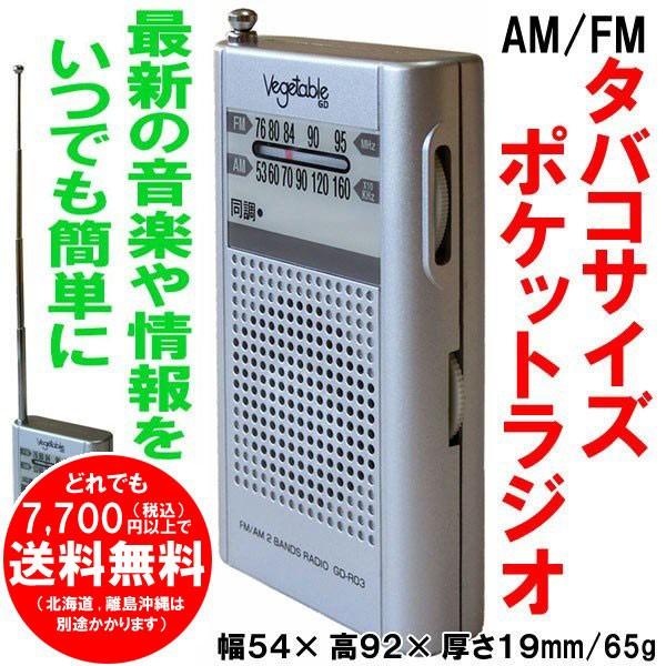 [売り切れました] AM/FM ポケットラジオ GD-R03 ベジタブル 簡単操作 ご年配にも 災害時等非常用にも｜kirakuya