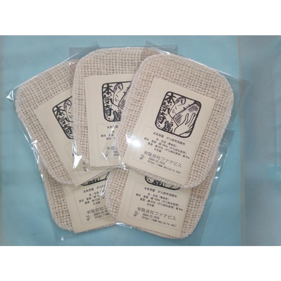 本気奇麗！がら紡布洗顔布 5枚セット | 