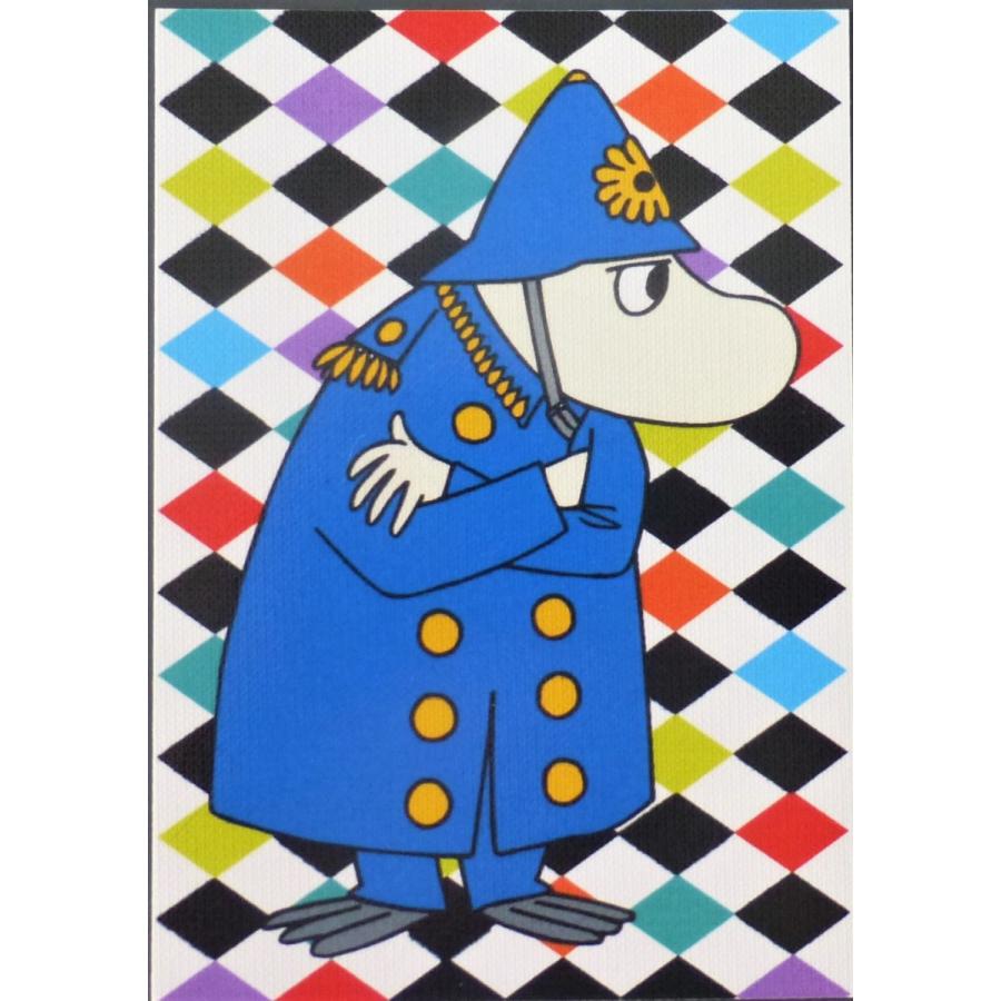 □ポストカード ムーミンキャラクターズ フィンランド製 制服 菱形模様