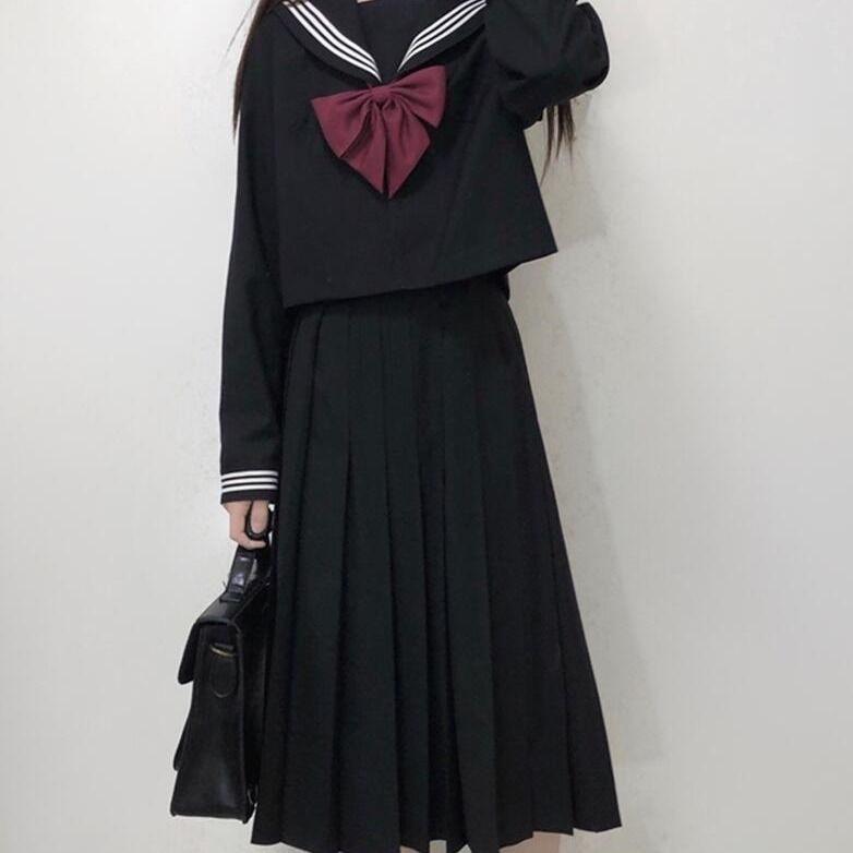 SEAL限定商品】 制服 ワンピース 女子高生 女装 jk セット 学生服 ブラウス プリーツスカート アニメ 4点セット学園祭 文化祭 女子制服 13号 詰め合わせ 2セット