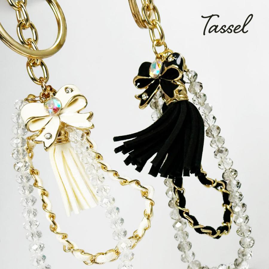 タッセル リボン キーホルダー キーリング バッグチャーム : Rapport