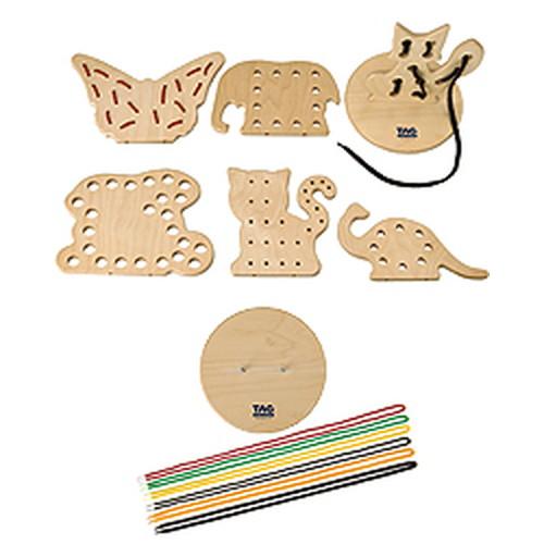 指さきと目と手の和協運動すること学びとる仕掛ける（SRI-2）【TAGTOYS（曳き船遊び道具）】【モンテッソーリ】 ※取り止める不可