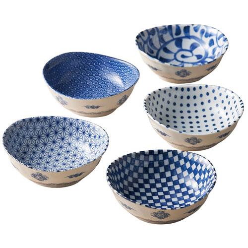 藍染 楕円小鉢5柄揃 K20488028 : はるいろ暮らしの雑貨店 - 通販